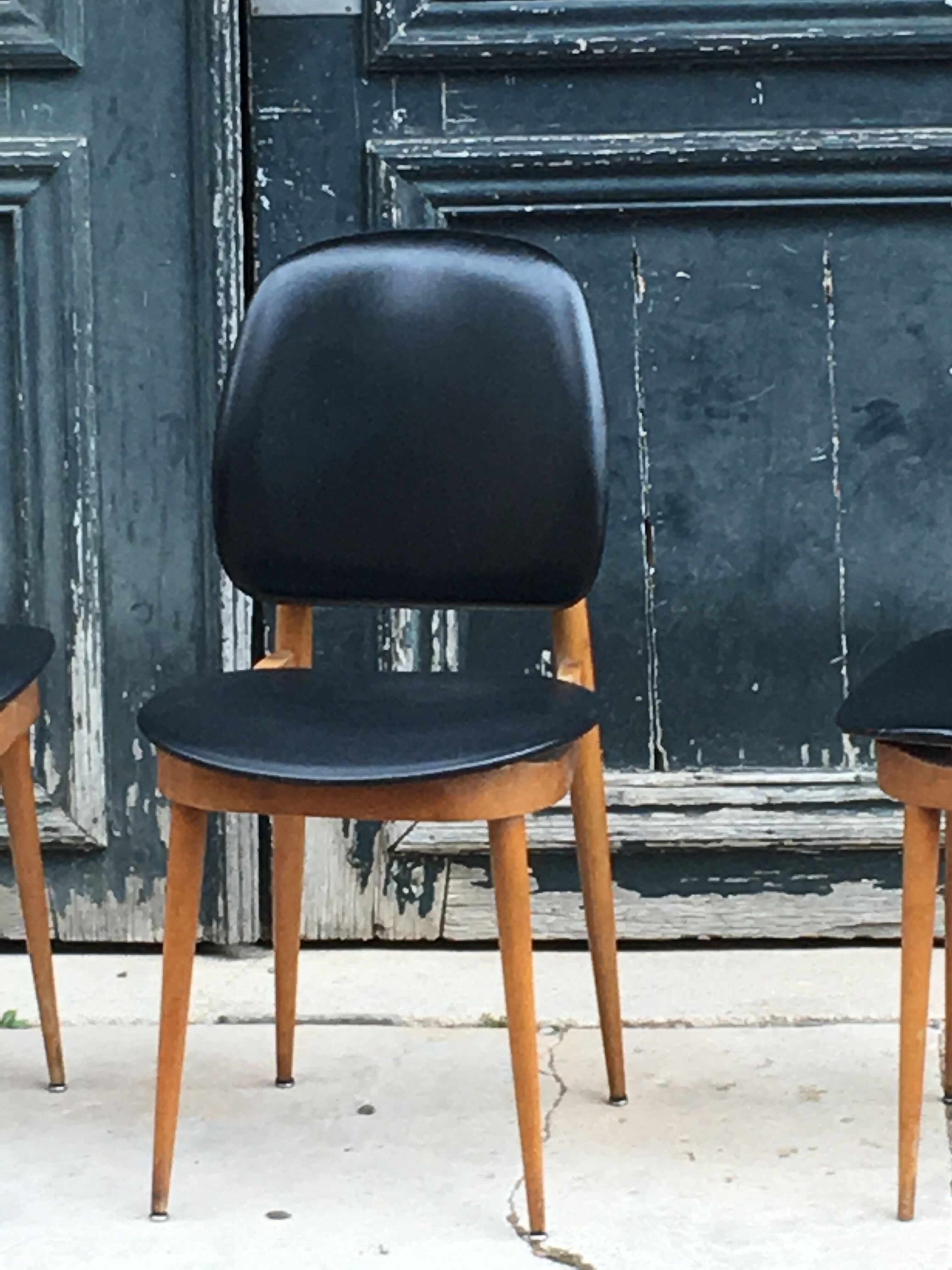 Lot de 4 chaises scandinaves en palissandre