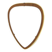 Miroir scandinave en teck, 37x34cm, Suède, 1960