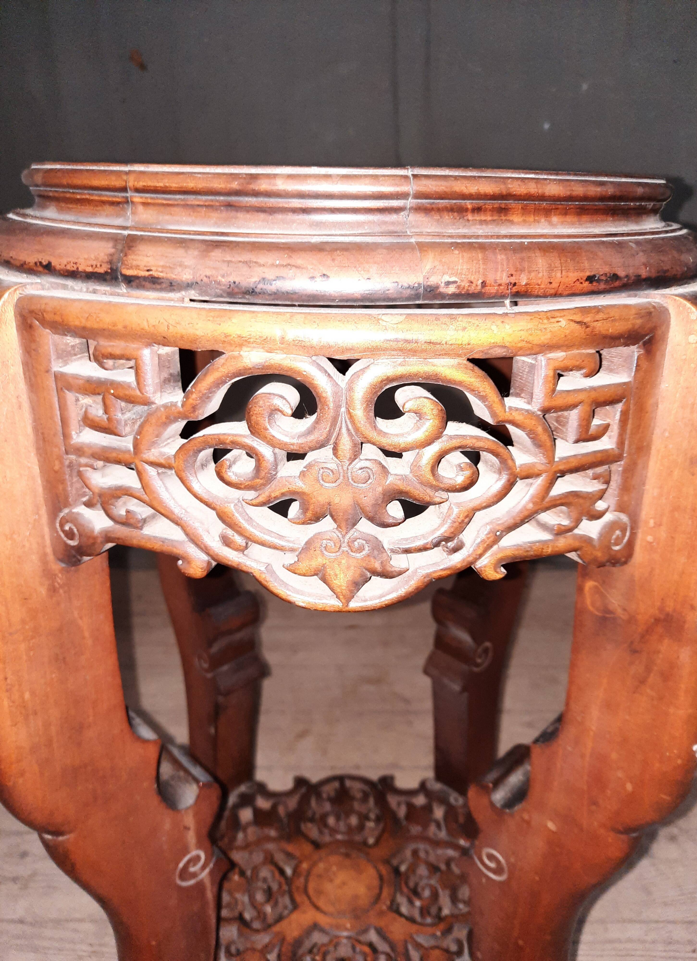 Small far eastern pedestal table