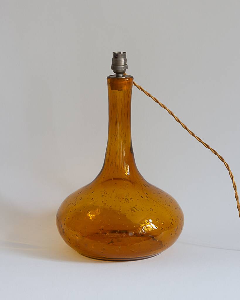 Bubble blown glass lamp base, 60s/70s