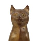 Statue de chat vintage en bronze, sculpture décorative, 24 cm