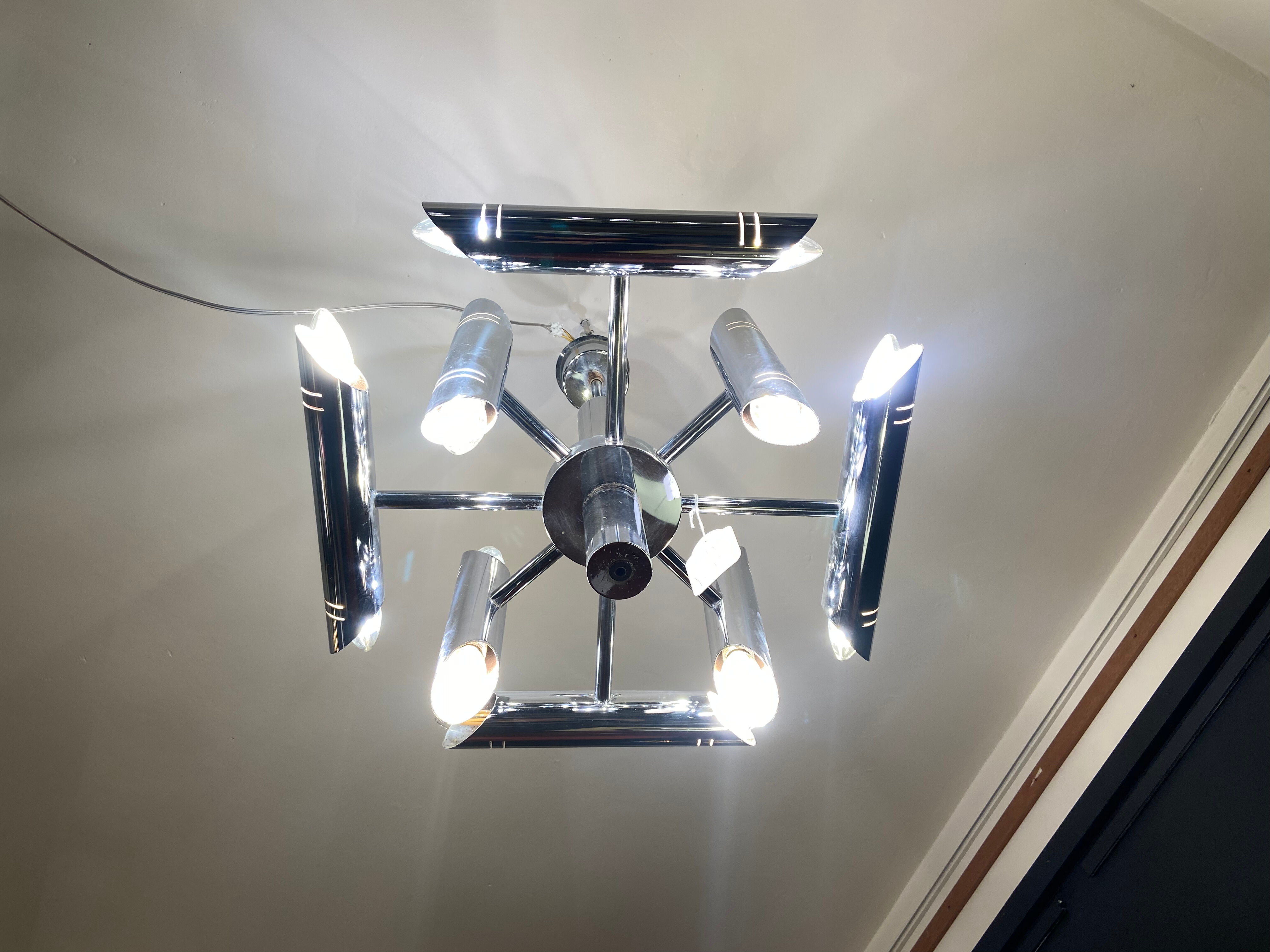 Chrome suspension by Sciolari, 1970s