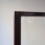 Bibliothèque vitrée en noyer, esprit Art déco, années 60