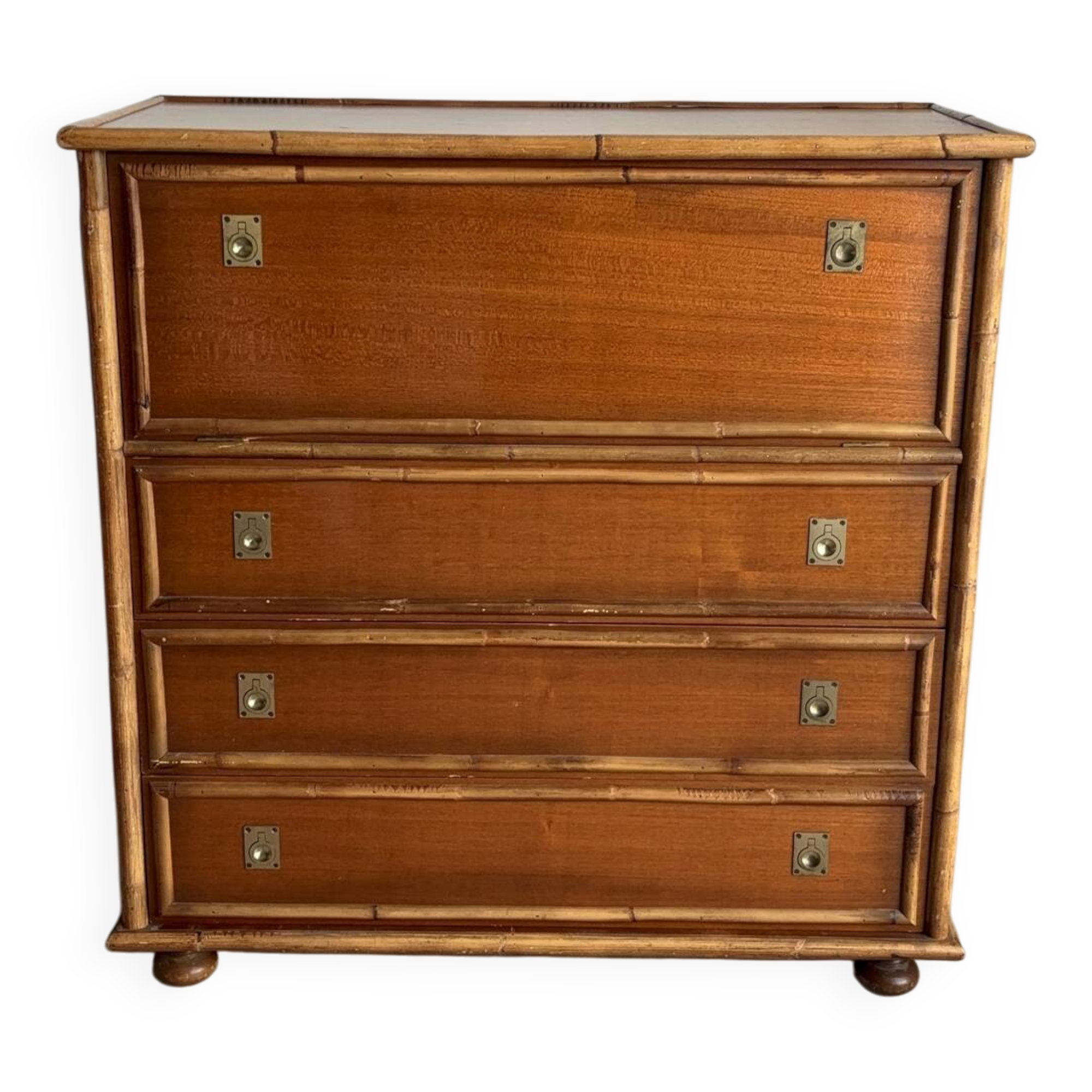 Commode bois et bambou Dalvera, 1970