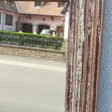 Rectangular mirror in old wood