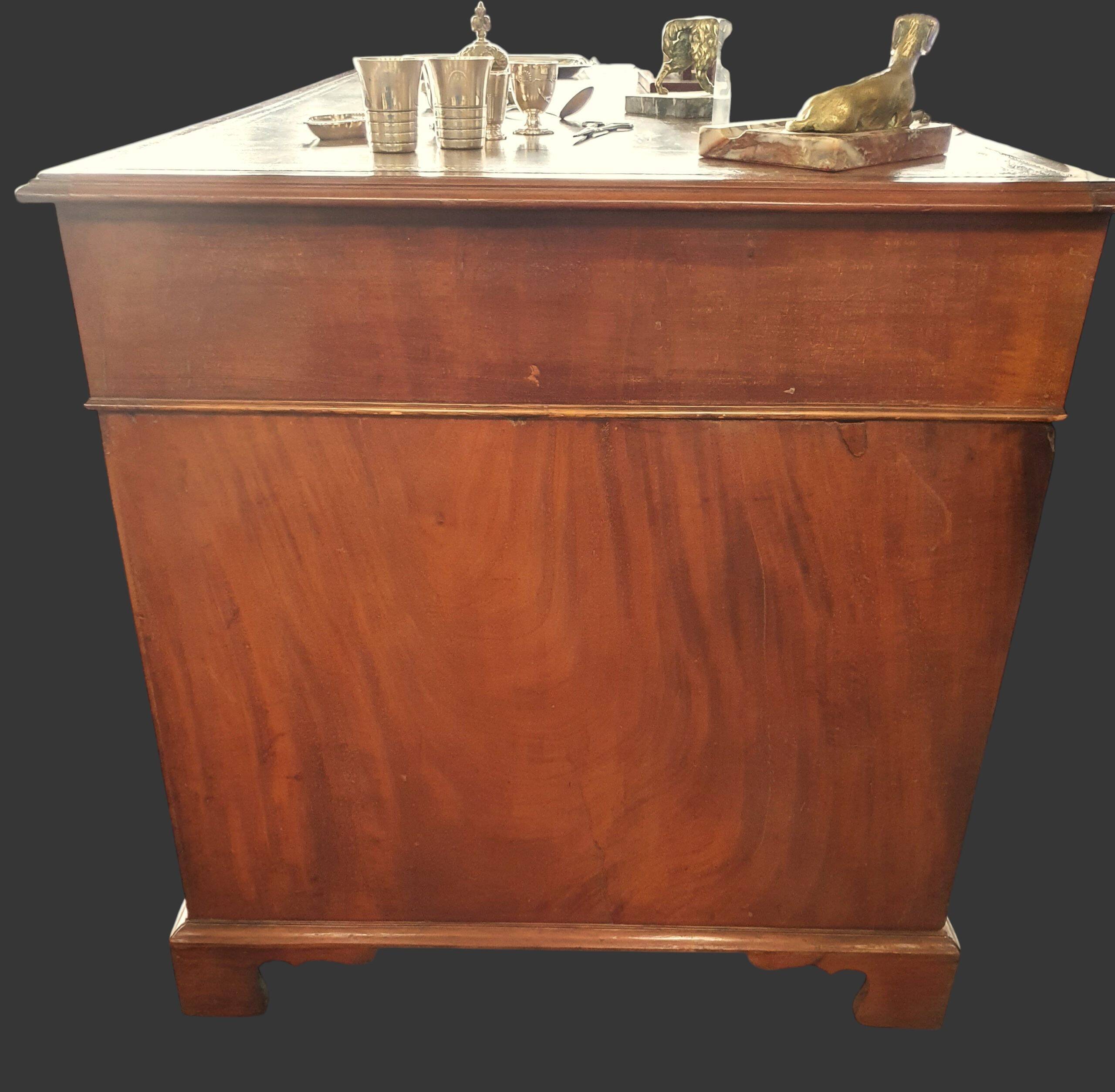 Small Desk with Drawers in Mahogany, 19th Century