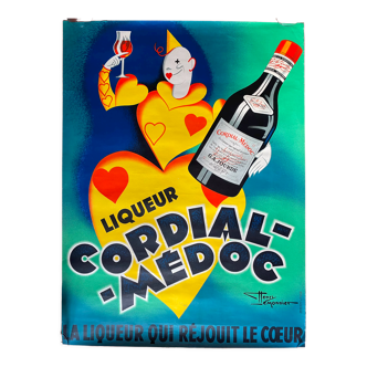 Original advertising poster "Liqueur Cordial-Medoc" 58x77cm 1936