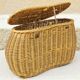 Panier vintage en rotin pour velo