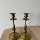 Pair of vintage solid brass chandeliers