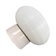 White glass spiral wall lamp by Polam Vikasy, Poland in the 1970s.