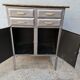 Medical metal furniture two doors four drawers brass handles