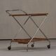 Chariot de bar vintage en aluminium et plastique, Italie années 1970