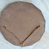 Old round beveled art deco wall mirror