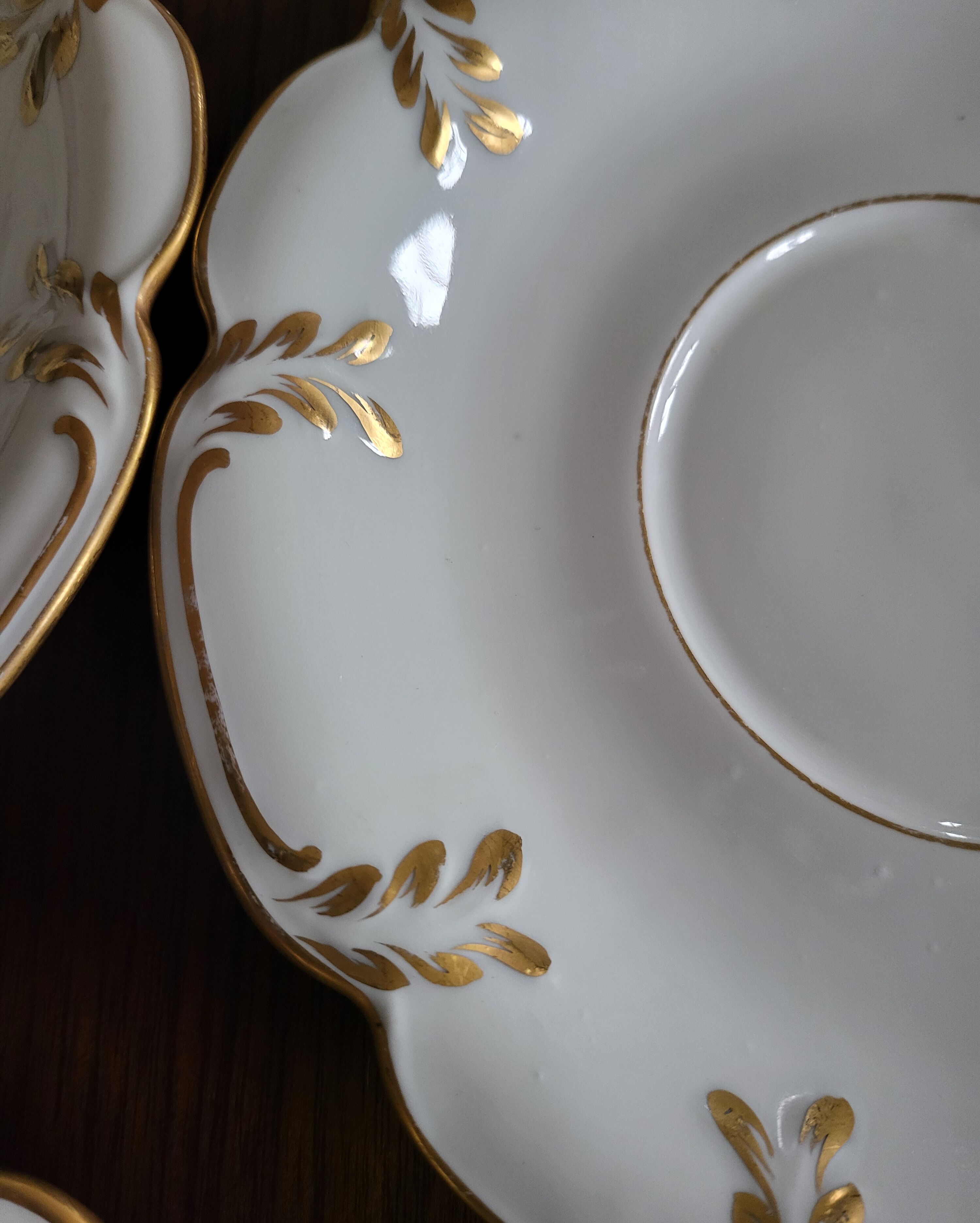 4 Dessert Plates in Old Paris Porcelain