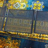 Vintage black metal trundle tables 1950