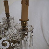 Napoleon III chandelier with crystal pendants, signed Portieux 19th century