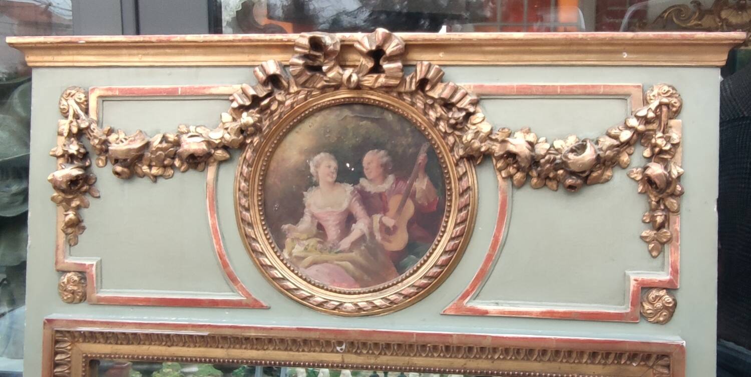 Old trumeau mirror