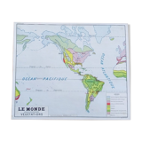 School poster wall map rossignol montmorillon le monde vegetation 1-2