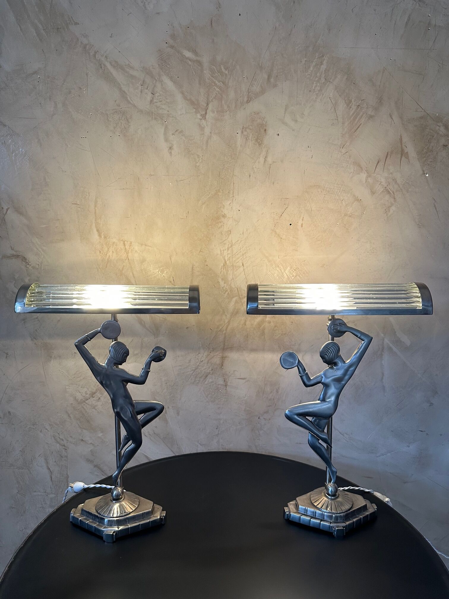 Pair of Art Deco lamps