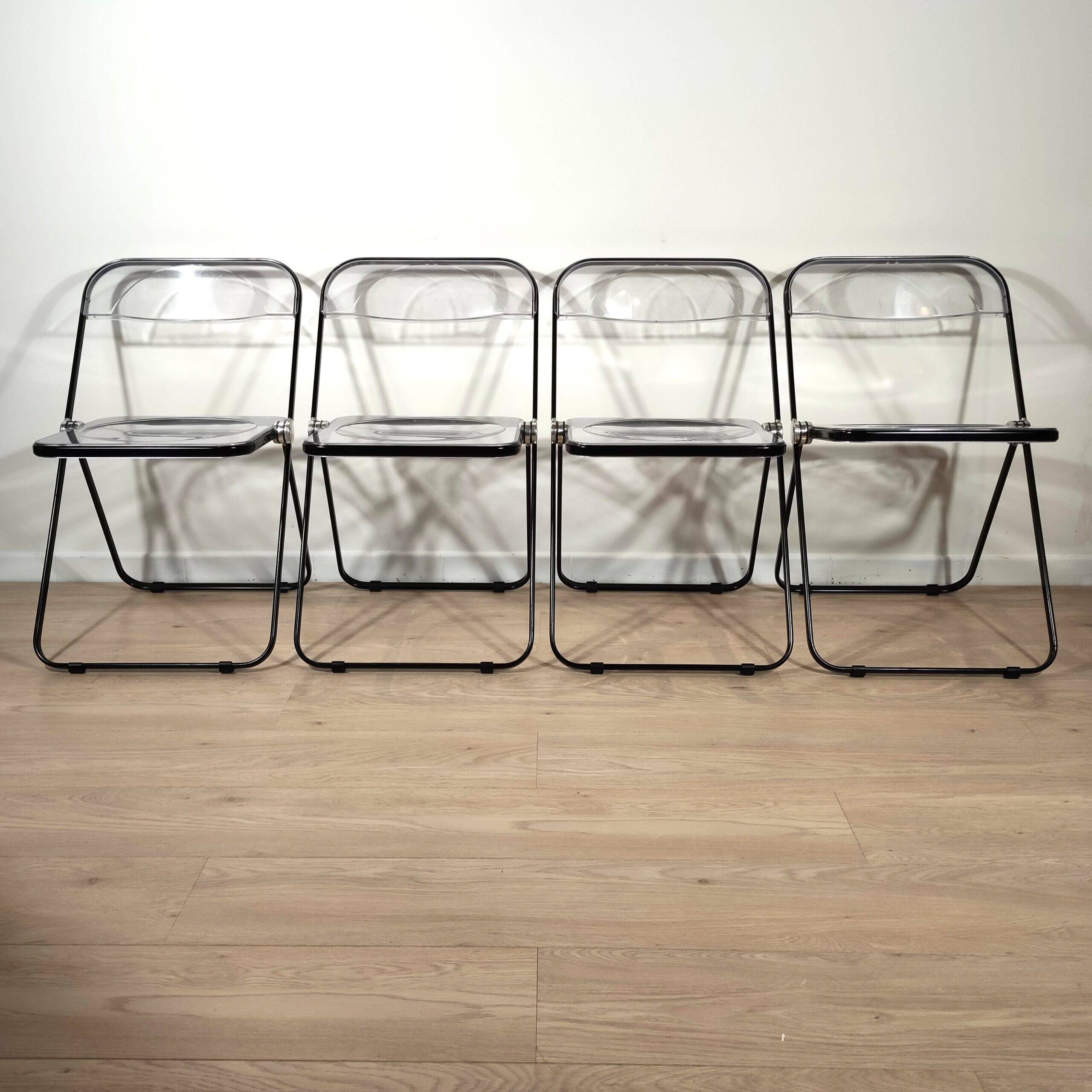 Set of 4 Plia chairs by Giancarlo Piretti – Anonima Castelli