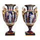 Pair Empire Porcelain Vases by August & Conrad Bauscher, Germany ca. 1900