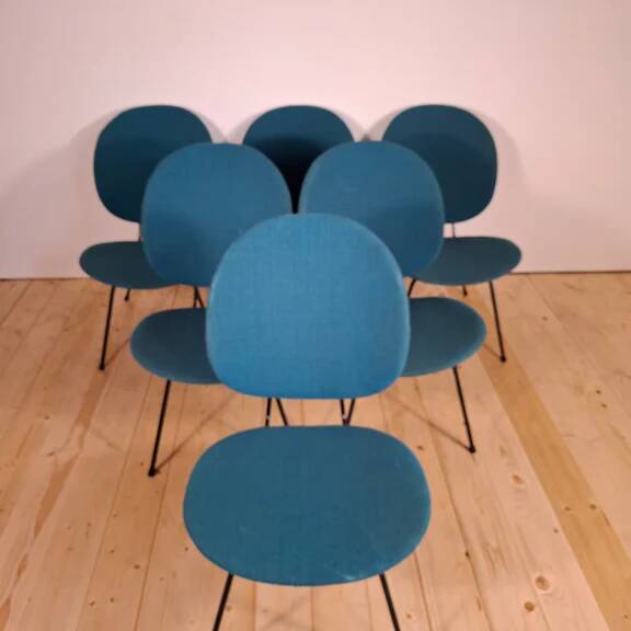 Set of six W.H. Gispen chairs model "Kembo 301" – Dutch mid-century modern design, 1960s