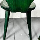 Set of 4 Swedish green pine designer chairs from Svensk Fur, 1950s of