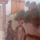 Oil on orientalist panel mid-19th century