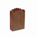 Vintage Red Wall Showcase Old Teck Patina and Piece of Origin India
