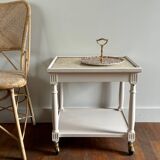 Side table on casters