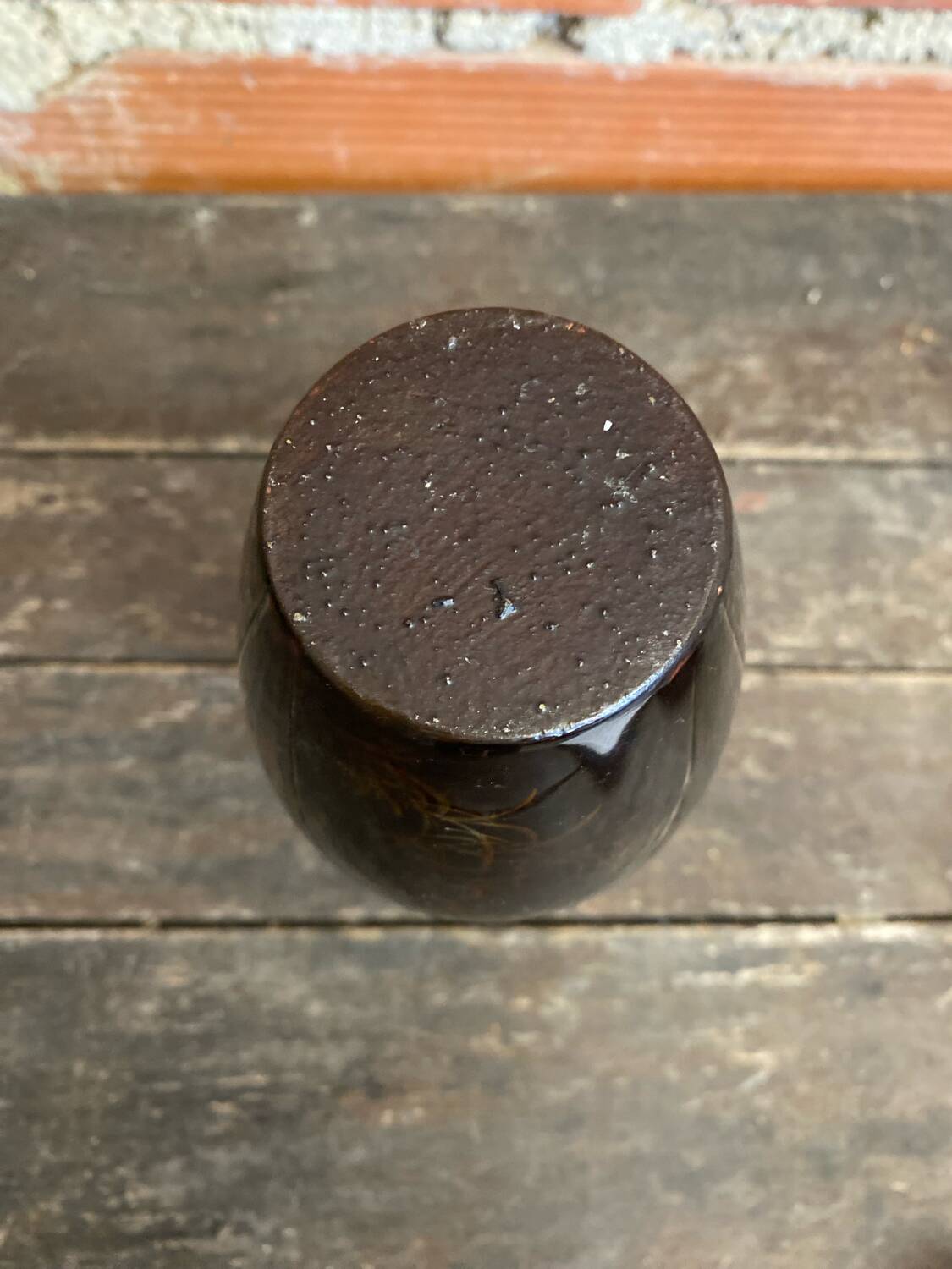 Antique Lacquered Wood Vase Vietnam Koi Carp 3D Vintage