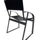 Vintage chair in saddle leather black steel 1970s