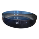 Round blue glass serving dish