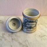 Set of two porcelain apothecary jars