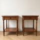 Pair of antique solid wood bedside tables