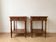 Pair of antique solid wood bedside tables