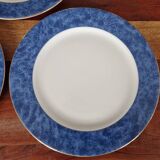 Limoges porcelain - Set of 3 plates, Rhapsodie bleue model