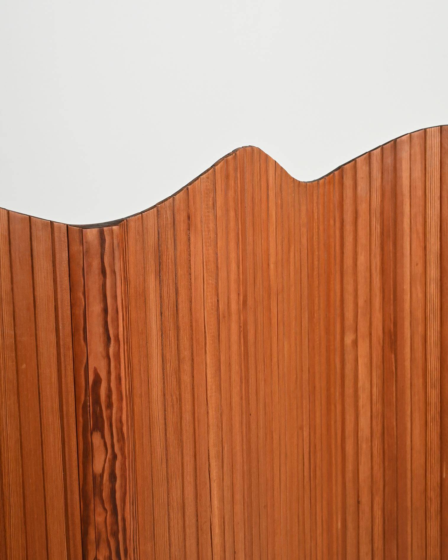 French tamboured screen Jomain Baumann, 1950s