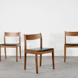 Set Of 4 Midcentury Danish Style Teak Chairs.