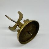 Brutalist bronze candleholder, 1970s