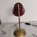 Burgundy cocotte lamp, table, flexible