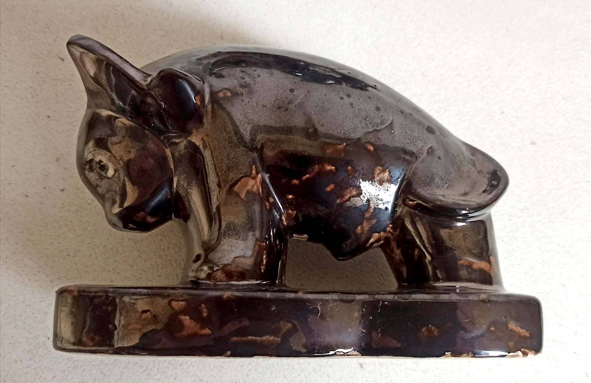 Pair of bookends 1960s Stylised Bull