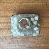 West German pottery box, fat lava WGP from the mid-century with lid, 1960s.