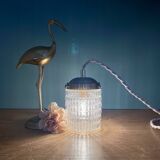 Baladeuse ou lampe à poser globe vintage en verre