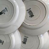 11 dessert plates Saint Amand Terre de Fer, 1930