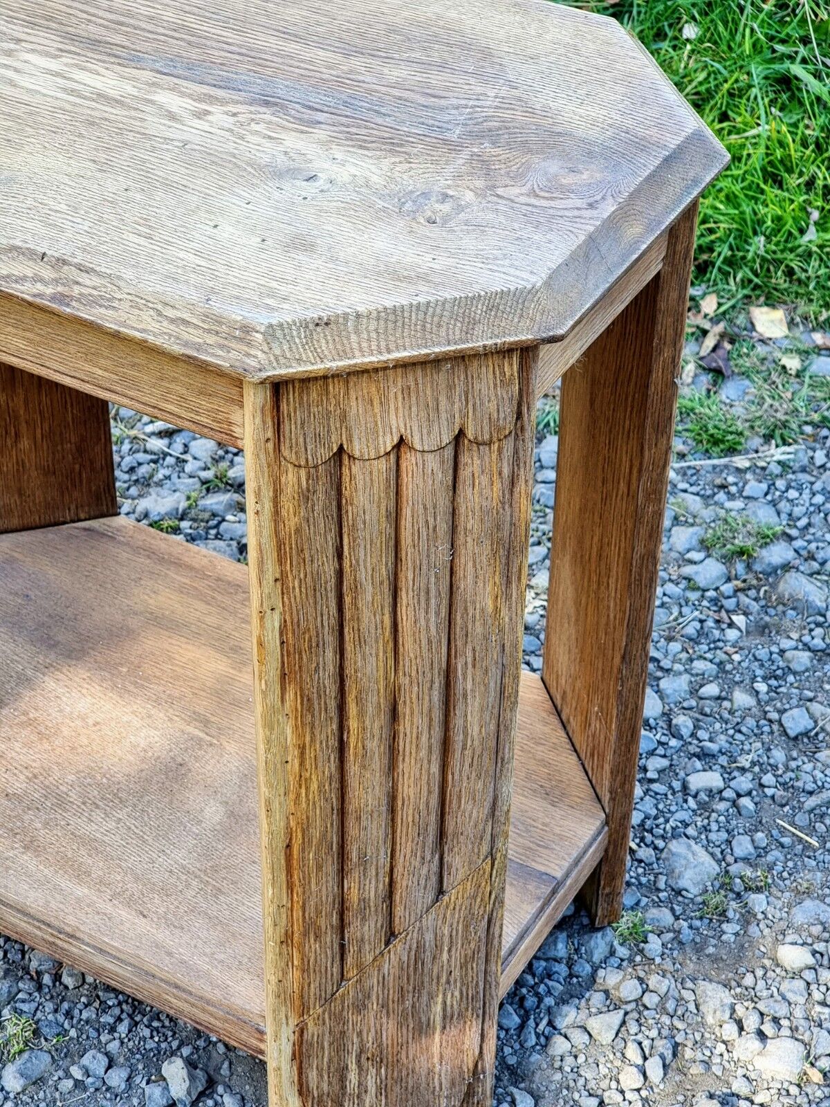 Old French oak side table