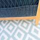 Wood and rattan chest