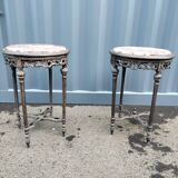 Pair of pedestal tables