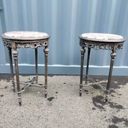 Pair of pedestal tables