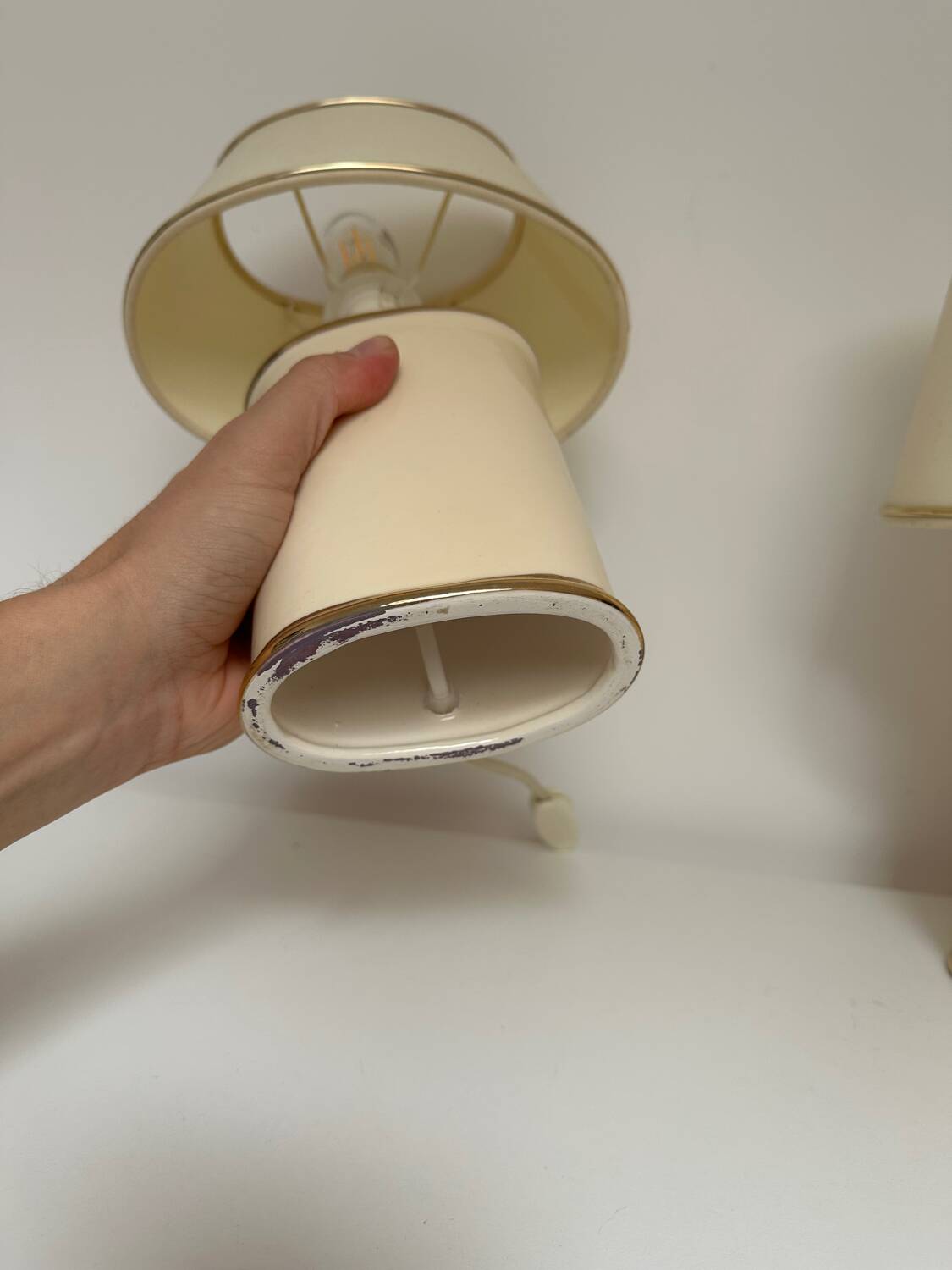 2 ceramic table lamps 1980